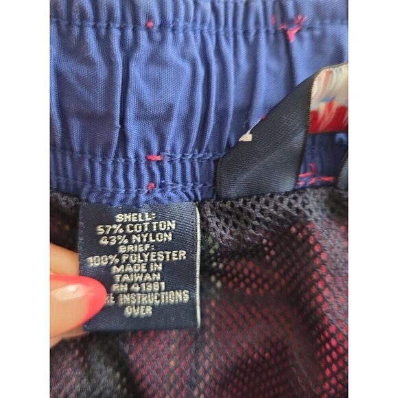 Polo Ralph Lauren Swim Trunks Men XL Pink Multicolor Plaid Madras Shorts Lined - Picture 6 of 7